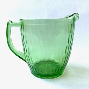 Vintage Green Glass Pitcher